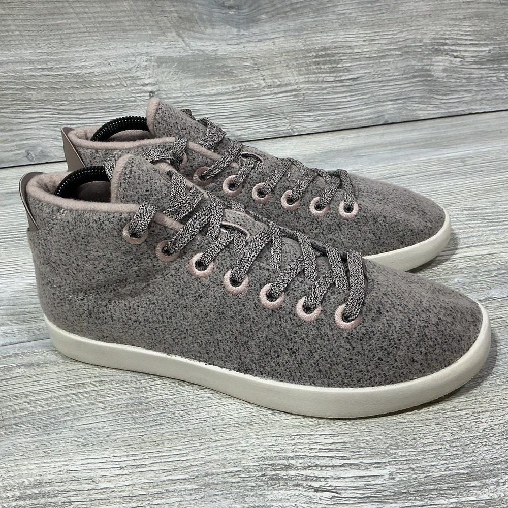 Allbirds Wool Pipers Mid Gray Blush Pink WPM Lightweight Sneakers Men's Size 8